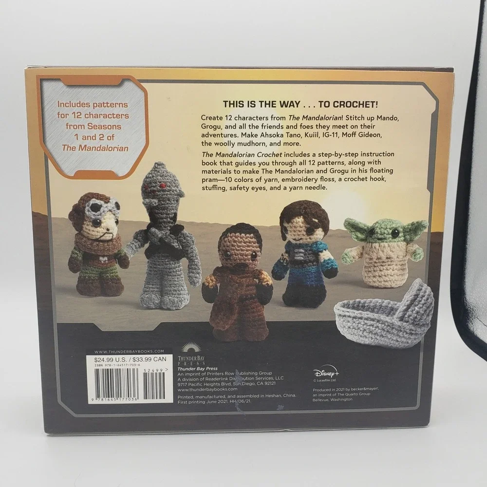 New Star Wars: The Mandalorian Crochet amigurumi kit Baby Yoda 12 patterns S1-S2